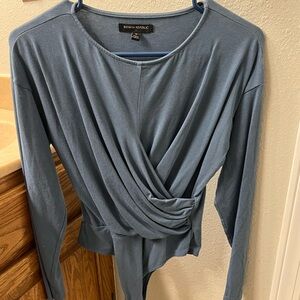 Banana Republic Draped Blue Blouse